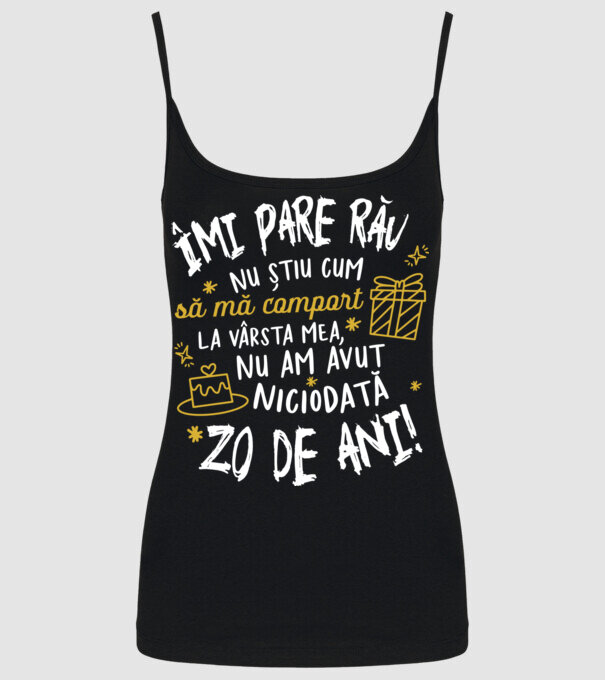 Nu am avut niciodată 20 de ani model negru pe tricou
