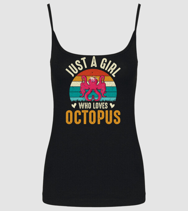 Octopus model negru pe tricou