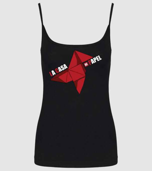 origami la casa de papel model negru pe tricou