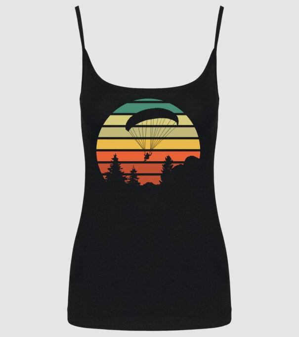 paraglide model negru pe tricou