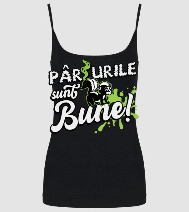 Pârțurile sunt bune model negru pe tricou