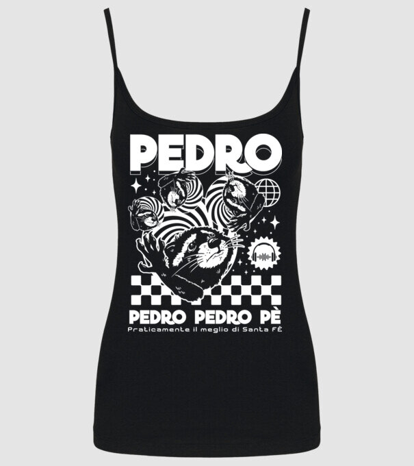 Pedro techno model negru pe tricou