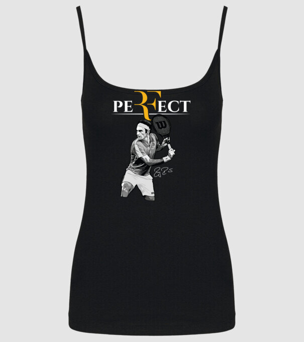 peRFect model negru pe tricou