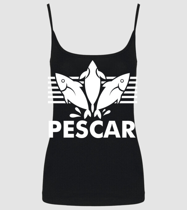 Pescar original model negru pe tricou