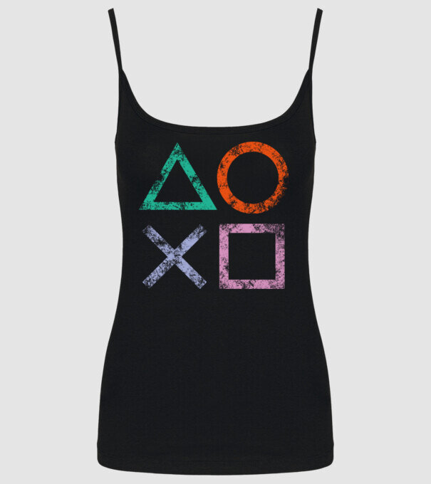 PlayStation icon model negru pe tricou