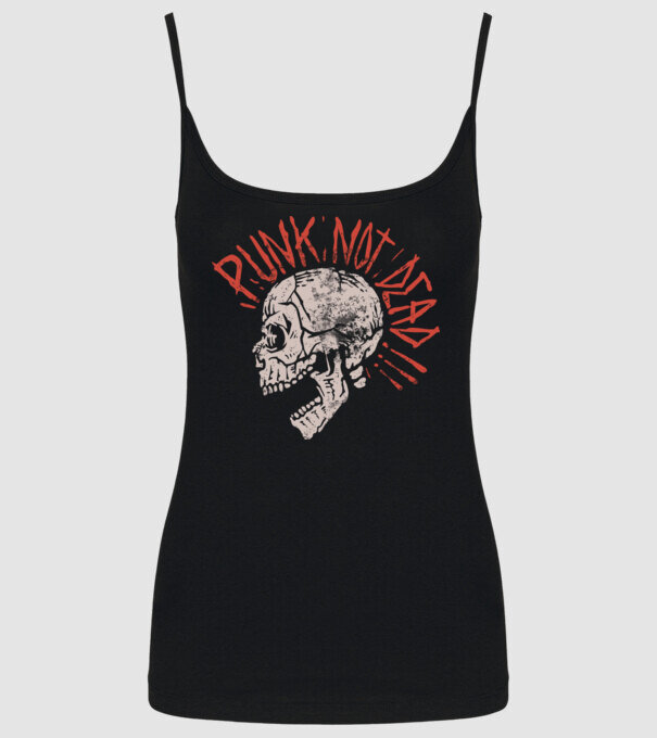 Punk Not Dead model negru pe tricou