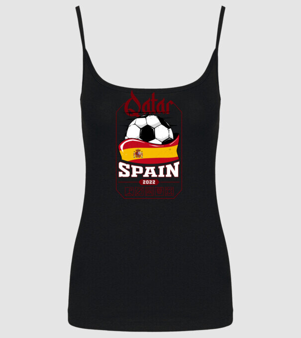Qatar teams Spain model negru pe tricou
