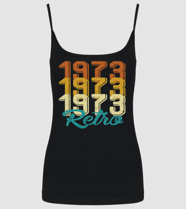 Retro 1973 model negru pe tricou