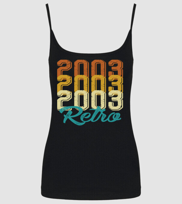 Retro 2003 model negru pe tricou