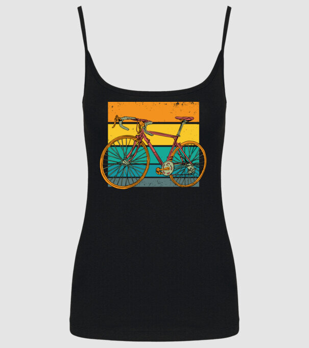Retro bike model negru pe tricou
