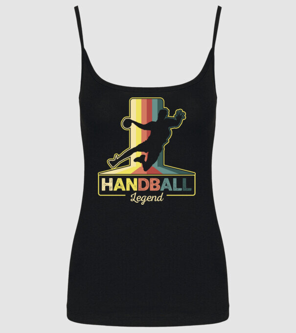 Retro Handball legend model negru pe tricou