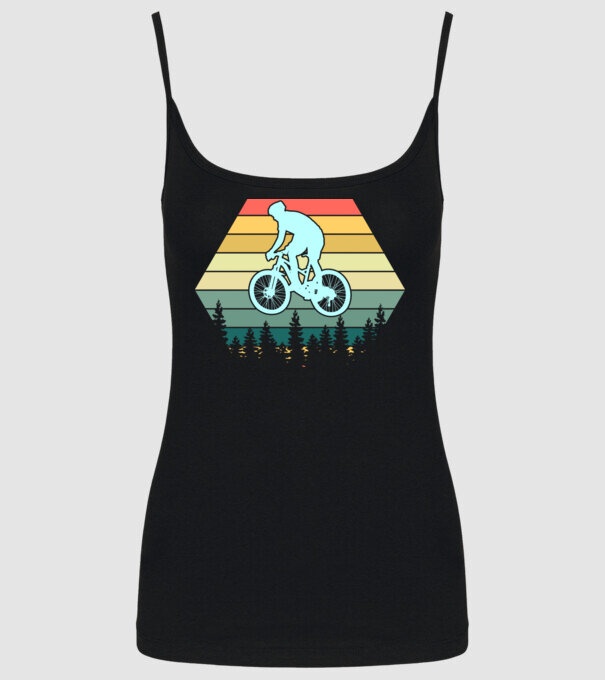 retro mountain bike model negru pe tricou