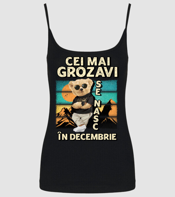 RETRO teddy DECEMBRIE model negru pe tricou