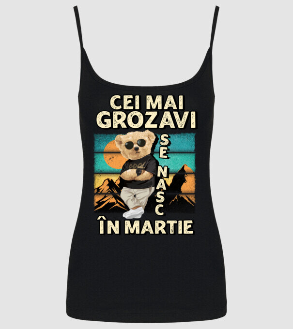 RETRO teddy MARTIE model negru pe tricou