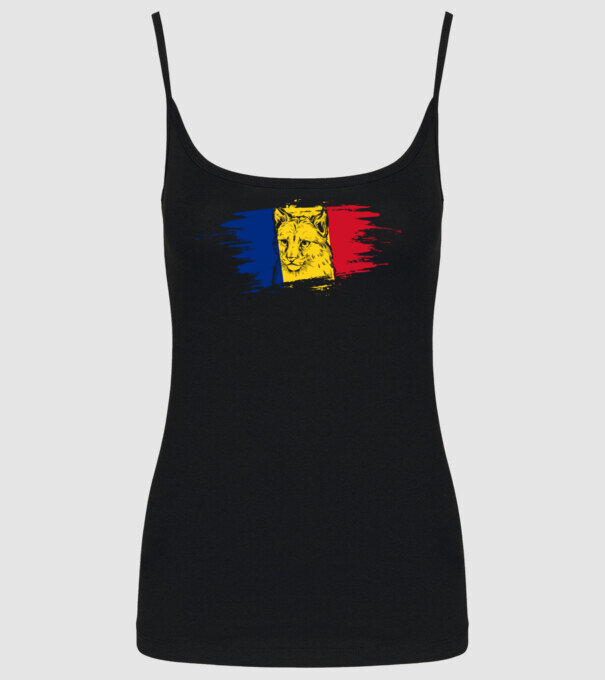 romania eurasian lynx model negru pe tricou