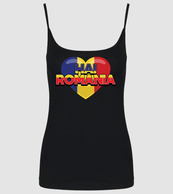 Romania heart model negru pe tricou