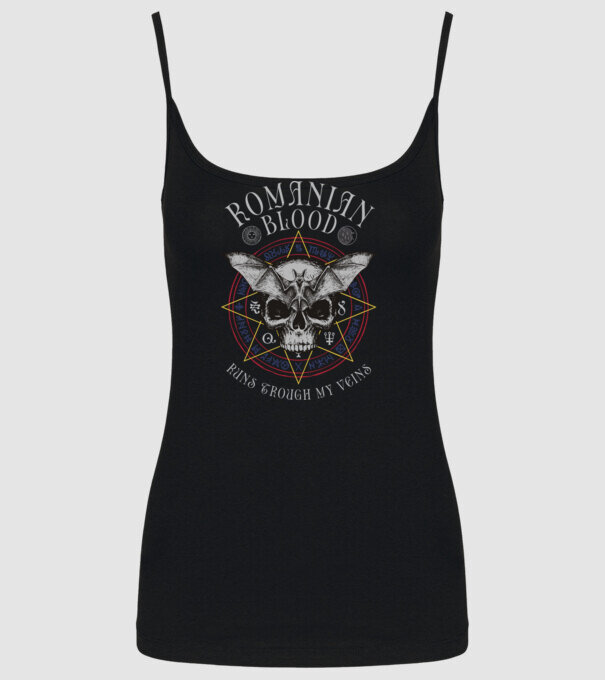 România Romanian Blood model negru pe tricou