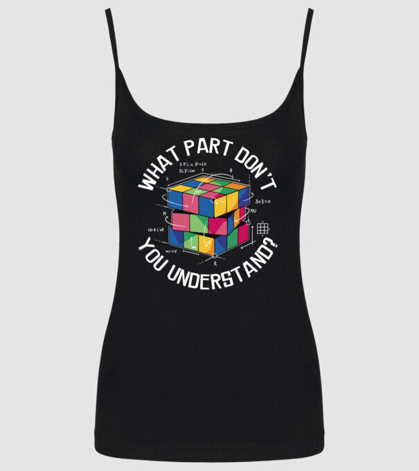 Rubik cube what part model negru pe tricou