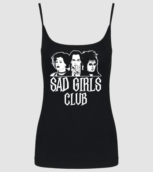 Sad Girls Club model negru pe tricou