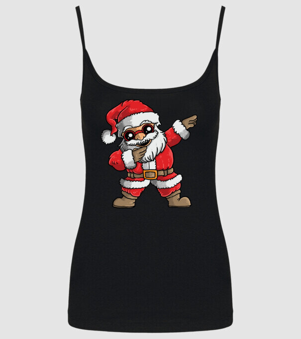 Santa dab model negru pe tricou