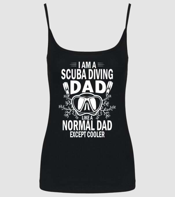 Scuba Dad model negru pe tricou