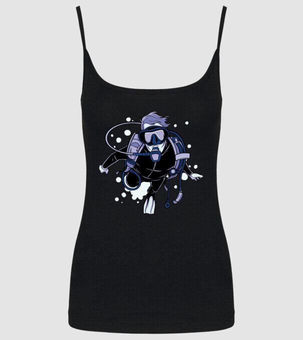 Scuba driver model negru pe tricou