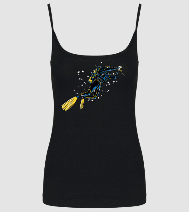 Scuba driver with light model negru pe tricou