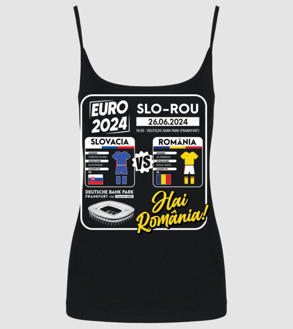 SLO-ROU euro 2024 calendar model negru pe tricou
