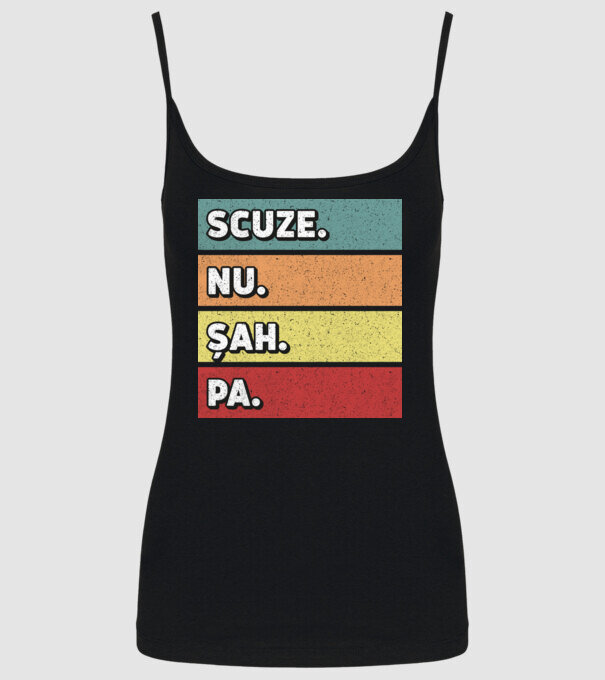 Sorry Cant Chess Bye model negru pe tricou
