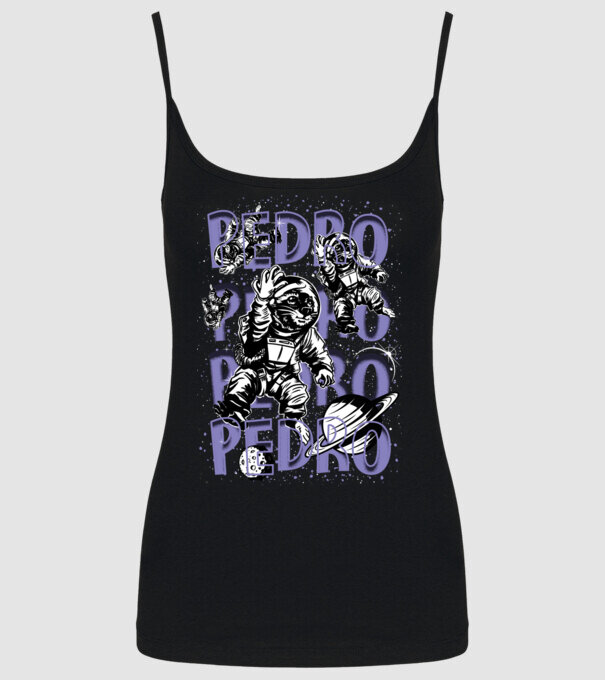 SPACE PEDRO model negru pe tricou