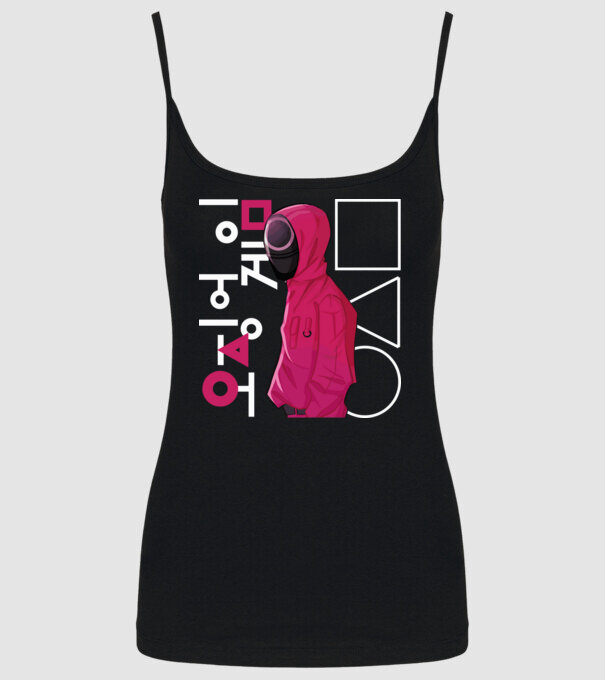 squd game guard model negru pe tricou