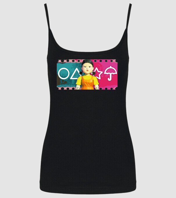 squid game drawing model negru pe tricou