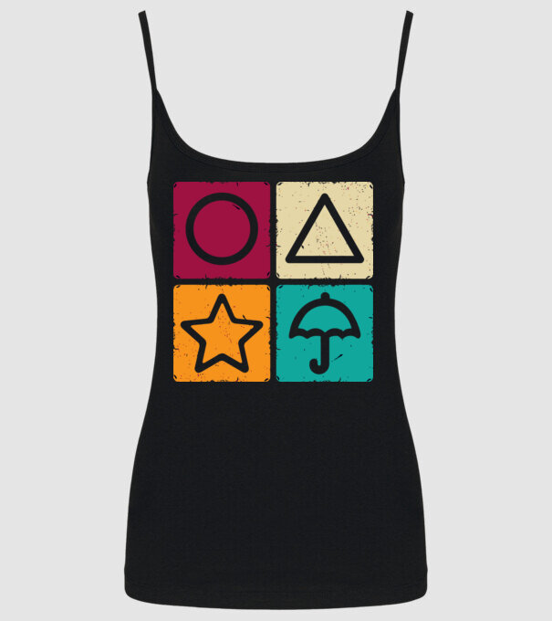 squid game motive game model negru pe tricou
