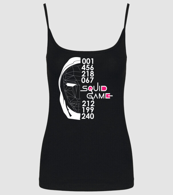 squid game numbers model negru pe tricou