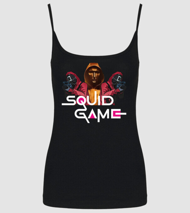 squid game poster model negru pe tricou