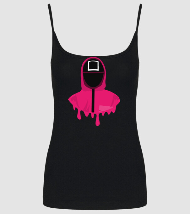 squid game square model negru pe tricou