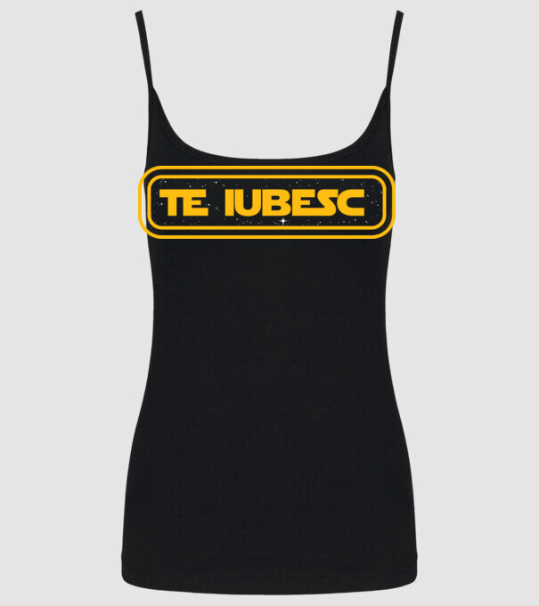 Starwars couple shirt model negru pe tricou