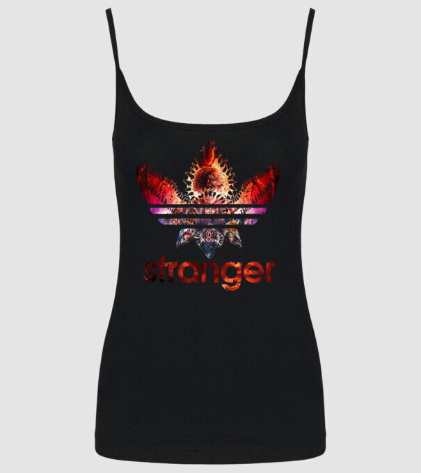 stranger logo poster model negru pe tricou