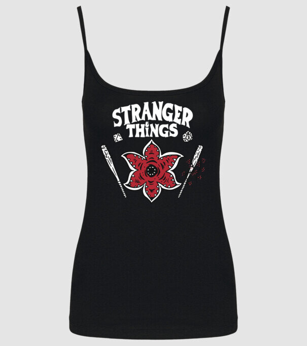 stranger things demogorgon head model negru pe tricou