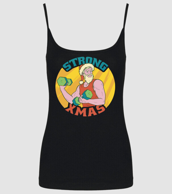 strong xmas model negru pe tricou