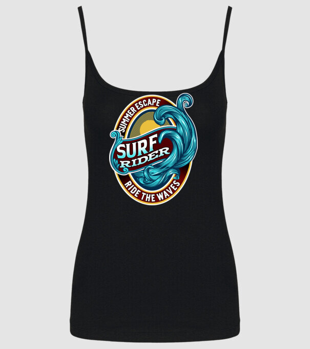 Summer Escape model negru pe tricou