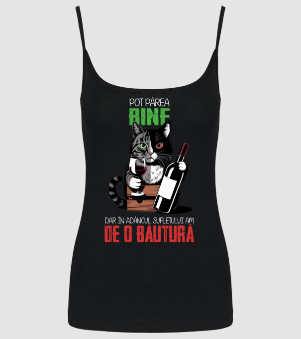 sunt bun pentru o băutură Negru model negru pe tricou