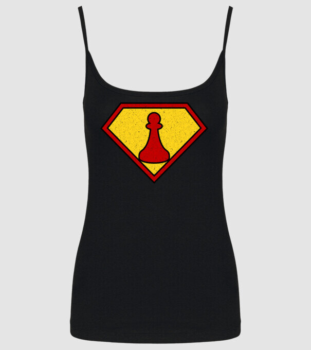 SuperChess pion de șah model negru pe tricou