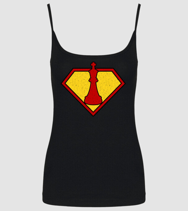 SuperChess rege model negru pe tricou