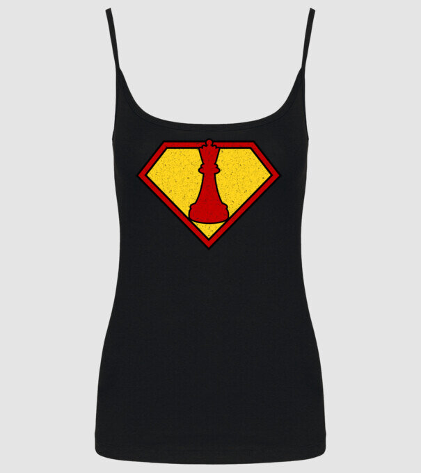 SuperChess regină model negru pe tricou