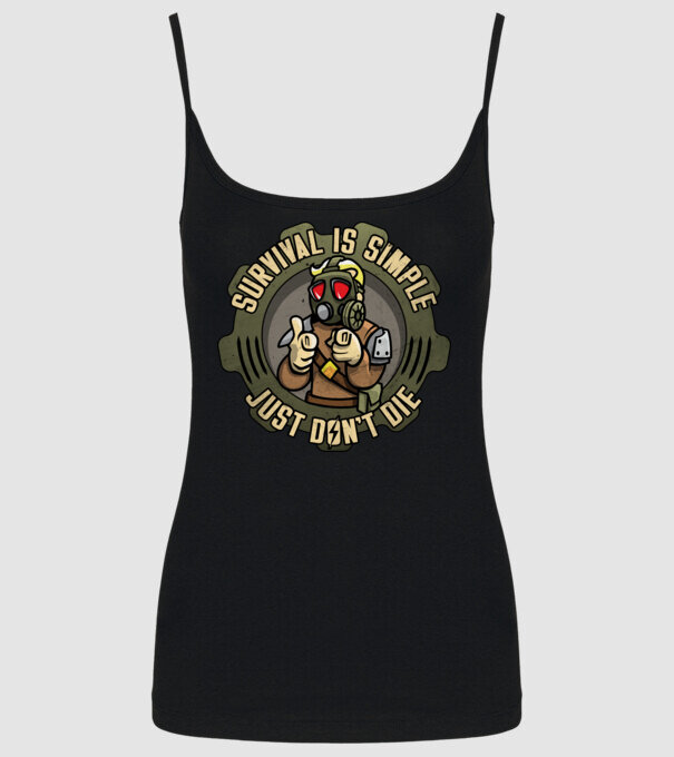 Survival model negru pe tricou