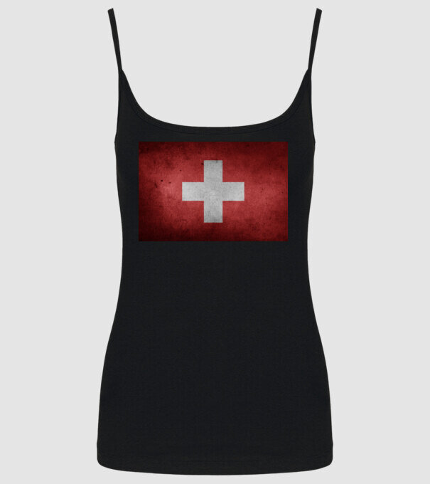 SWITZERLAND model negru pe tricou