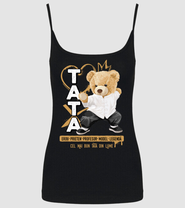 Tati Teddy model negru pe tricou