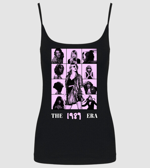 Taylor Swift ERAS lilac model negru pe tricou