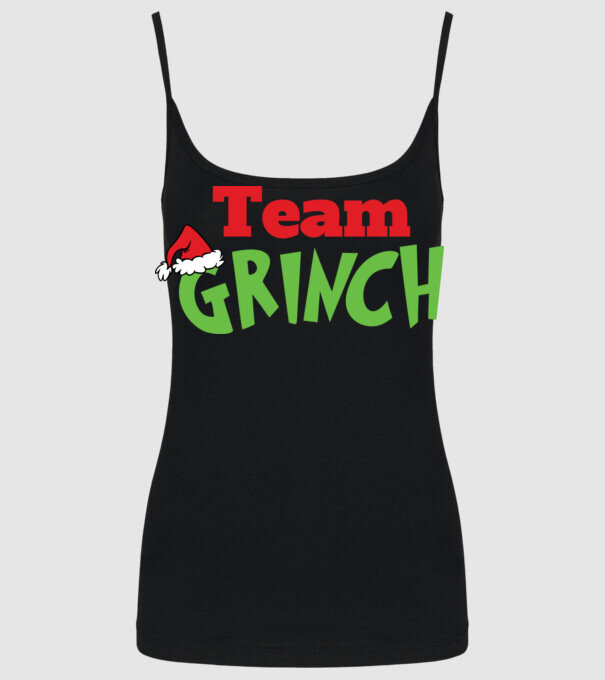 Team Grinch model negru pe tricou